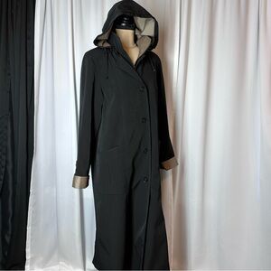 Gallery All Weather Trench Coat Sz M Removable Liner And Hood Pockets Excel. Con